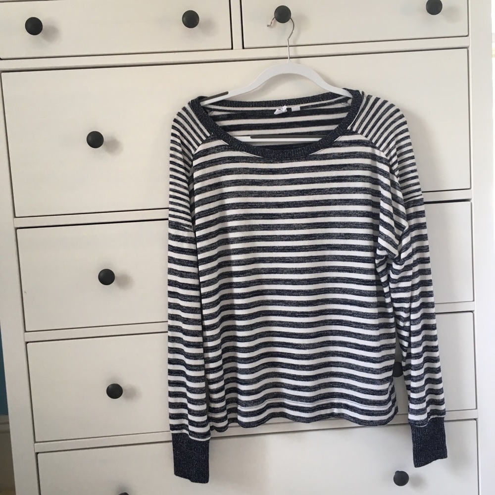 Navy Striped Long-Sleeve